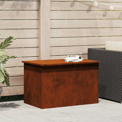 Außenlagerbox Rostig 80 x 50,5 x 50 cm Stahl