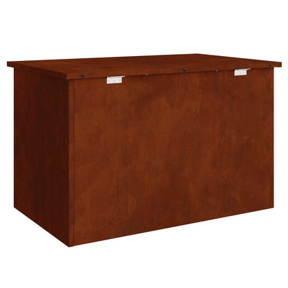 Außenlagerbox Rostig 80 x 50,5 x 50 cm Stahl