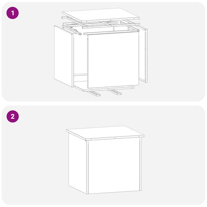 Außenlagerbox Anthrazit 55 x 50,5 x 50 cm Stahl
