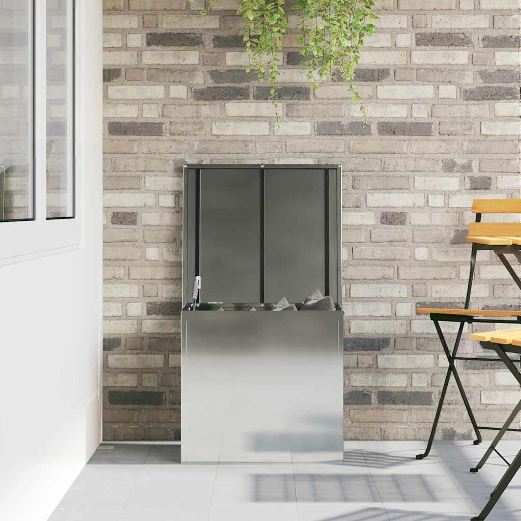 Außenlagerbox Silber 55 x 50,5 x 50 cm Stahl
