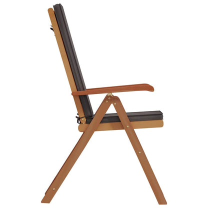 vidaXL Chaises de jardin 6 pcs Marron et gris 57 x 71,5 x 104 cm