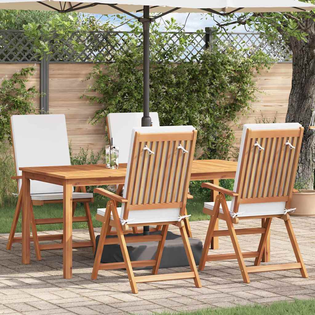 vidaXL Gartenstuhl 4 pcs Braun und Weiß 57 x 71,5 x 104 cm