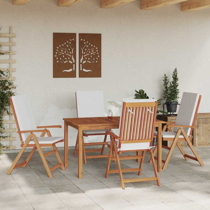 vidaXL Gartenstuhl 4 pcs Braun und Weiß 57 x 71,5 x 104 cm