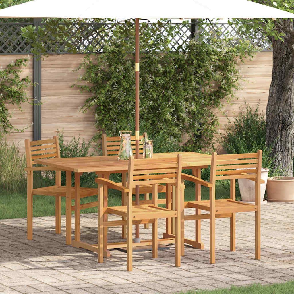 vidaXL Garten Essgruppe 5 pcs Natur Massivholz Akazie