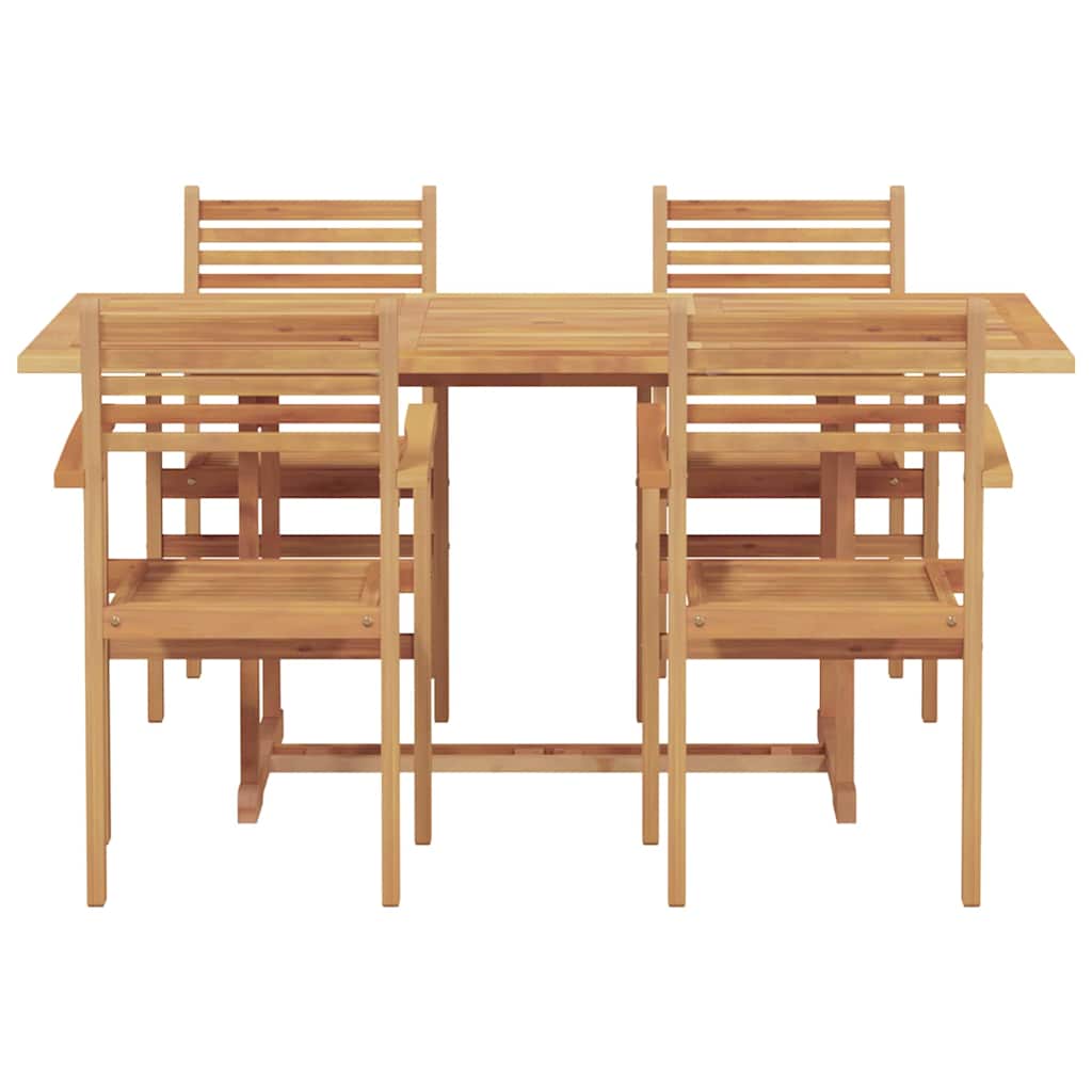 vidaXL Garten Essgruppe 5 pcs Natur Massivholz Akazie