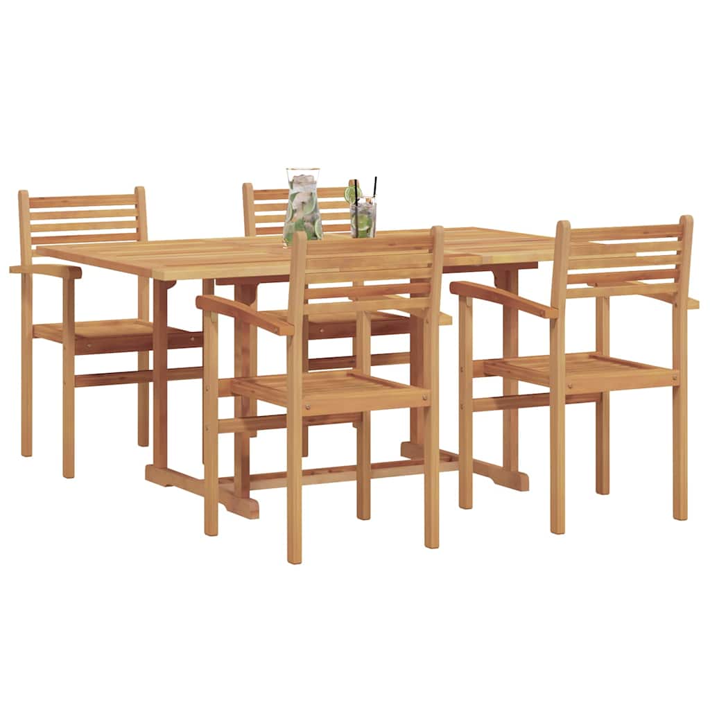 vidaXL Garten Essgruppe 5 pcs Natur Massivholz Akazie