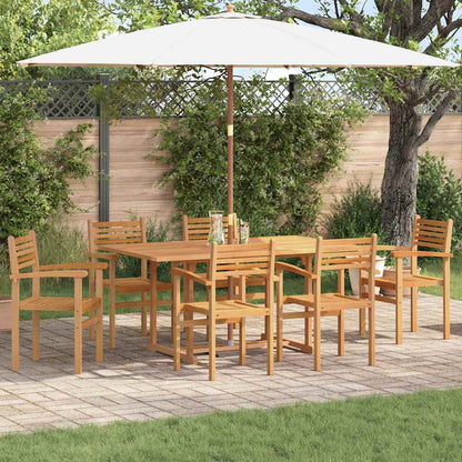vidaXL Garten Essgruppe 7 pcs Natur Massivholz Akazie