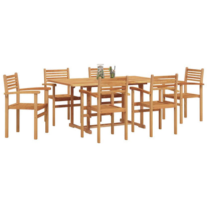 vidaXL Garten Essgruppe 7 pcs Natur Massivholz Akazie