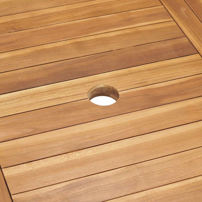 vidaXL Garten Essgruppe 7 pcs Braun Massivholz Teak