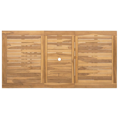 vidaXL Garten Essgruppe 7 pcs Braun Massivholz Teak