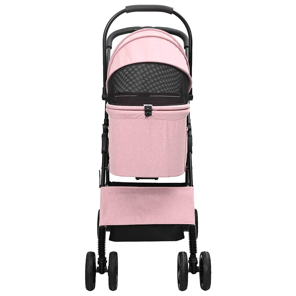 Faltbarer Haustierwagen Rosa 81 x 47 x 99 cm Polyester