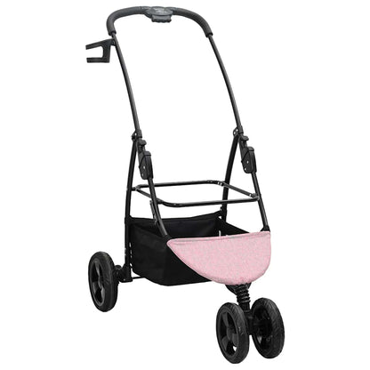 Faltbarer Haustierwagen Rosa 78 x 54 x 101 cm Polyester