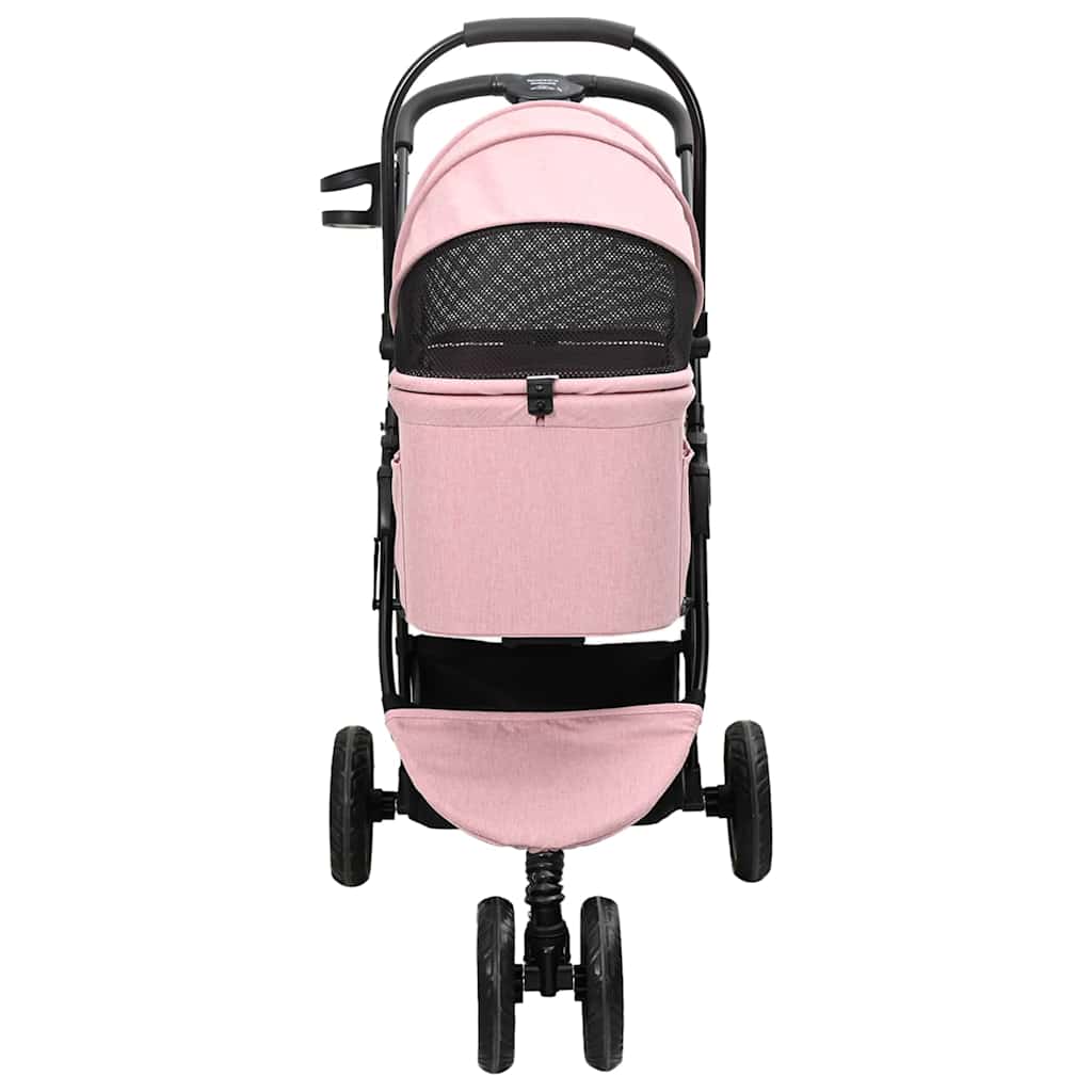 Faltbarer Haustierwagen Rosa 78 x 54 x 101 cm Polyester