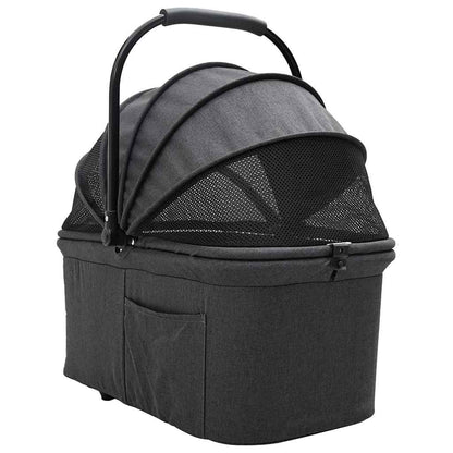 Faltbarer Haustierwagen Schwarz 78 x 54 x 101 cm Polyester