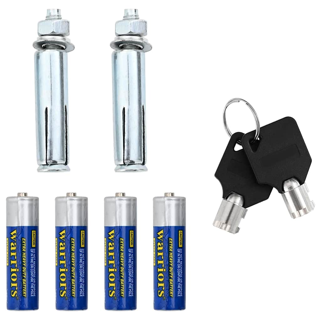 Digitaler Safe mit Schloss Dunkelgrau 23 x 17 x 17 cm Stahl