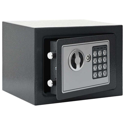 Digitaler Safe mit Schloss Dunkelgrau 23 x 17 x 17 cm Stahl