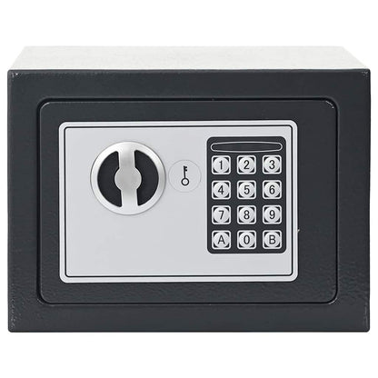 Digitaler Safe mit Schloss Dunkelgrau 23 x 17 x 17 cm Stahl