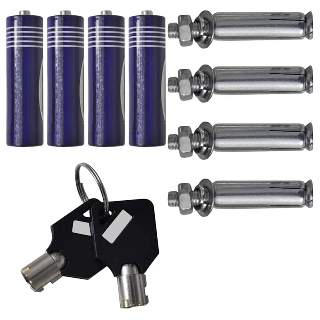 Digitaler Safe mit Schloss Dunkelgrau 31 x 20 x 20 cm Stahl