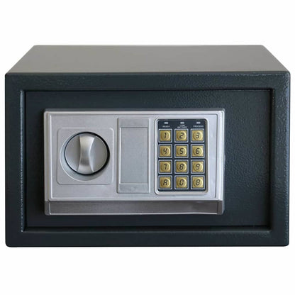 Digitaler Safe mit Schloss Dunkelgrau 31 x 20 x 20 cm Stahl