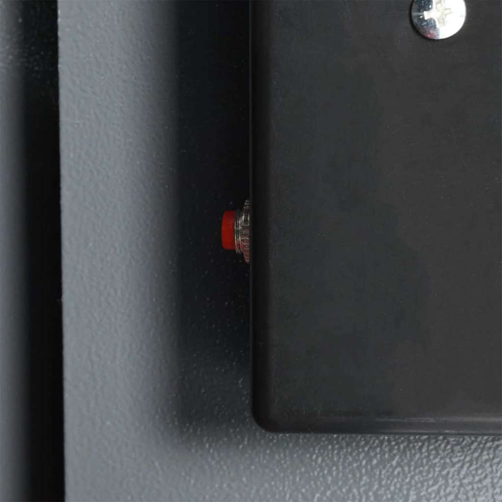 Digitaler Safe mit Schloss Dunkelgrau 35 x 31 x 50 cm Stahl