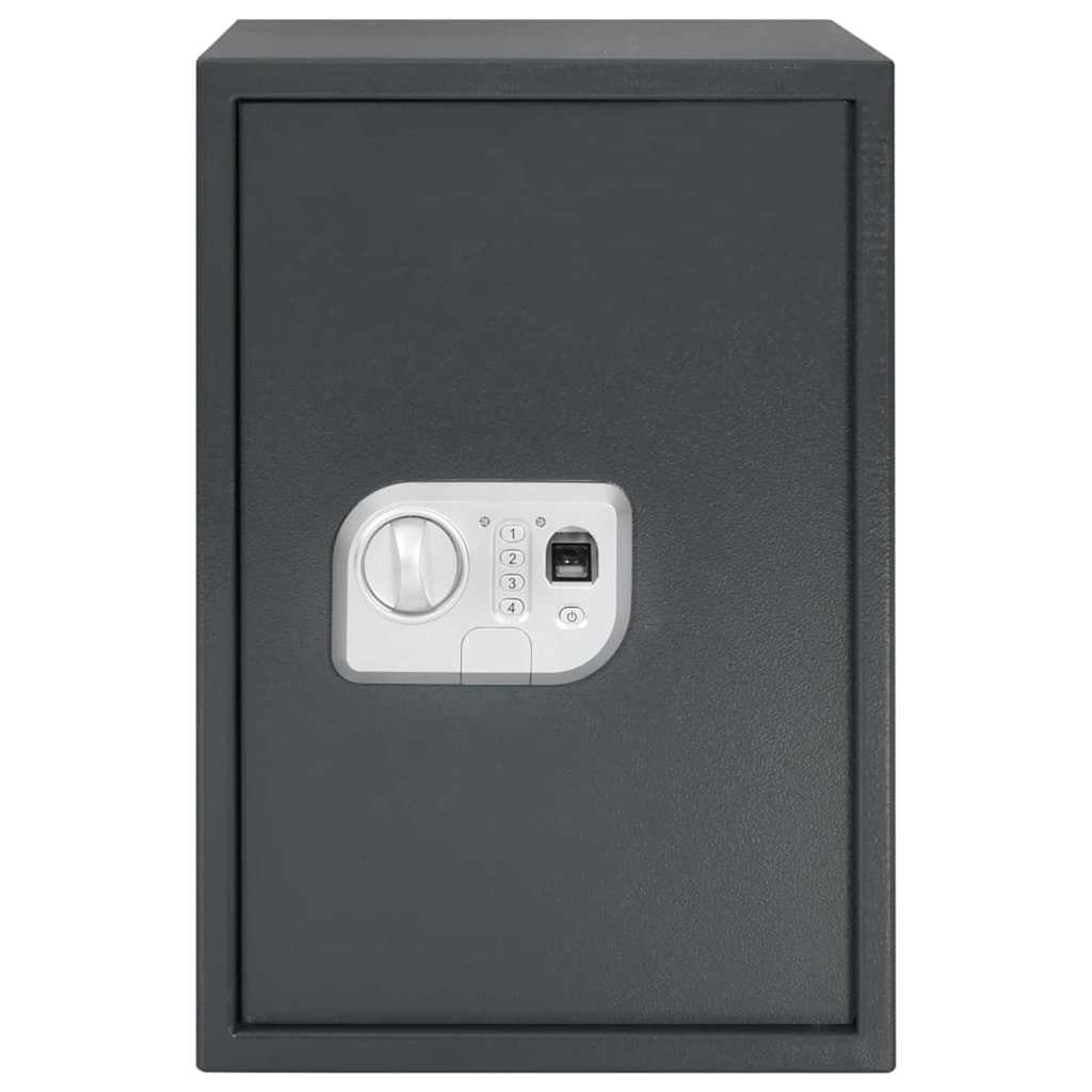 Digitaler Safe mit Schloss Dunkelgrau 35 x 31 x 50 cm Stahl