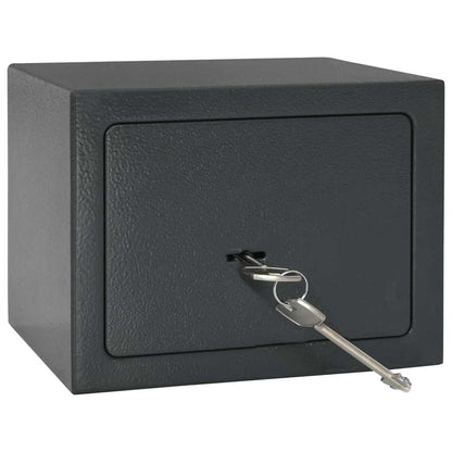 Safe Box mit Schloss Dunkelgrau 23 x 17 x 17 cm Stahl