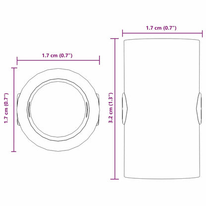 Tischfußball Tisch-Stopper 10 pcs Schwarz 1,7 x 1,7 x 3,2 cm PP