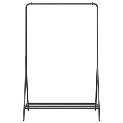 vidaXL Kleiderständer mit Speicher Schwarz 100 x 56 x 154 cm Stahl