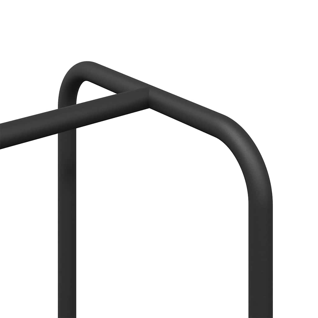 Kleiderständer mit Regal Schwarz Eichen-Optik 77 x 30 x 171 cm