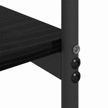 vidaXL Konsolentisch mit Regal Schwarz Eichen-Optik 101 x 35 x 80,5 cm