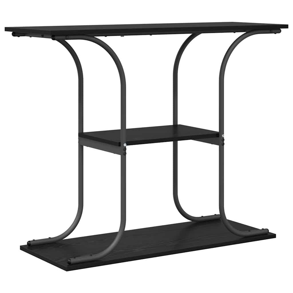 vidaXL Konsolentisch mit Regal Schwarz Eichen-Optik 101 x 35 x 80,5 cm
