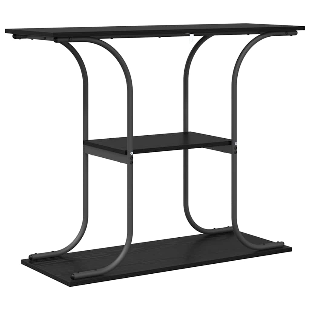 vidaXL Konsolentisch mit Regal Schwarz Eichen-Optik 101 x 35 x 80,5 cm