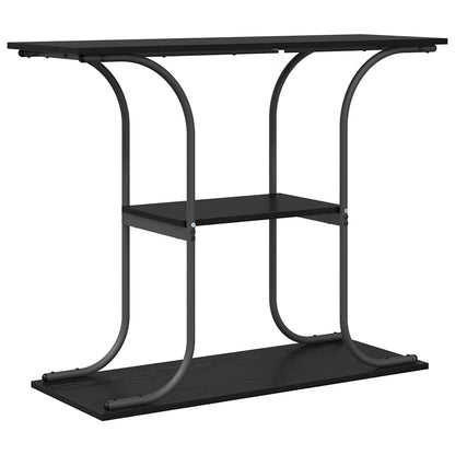 vidaXL Konsolentisch mit Regal Schwarz Eichen-Optik 101 x 35 x 80,5 cm