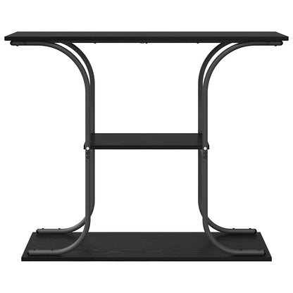 vidaXL Konsolentisch mit Regal Schwarz Eichen-Optik 101 x 35 x 80,5 cm