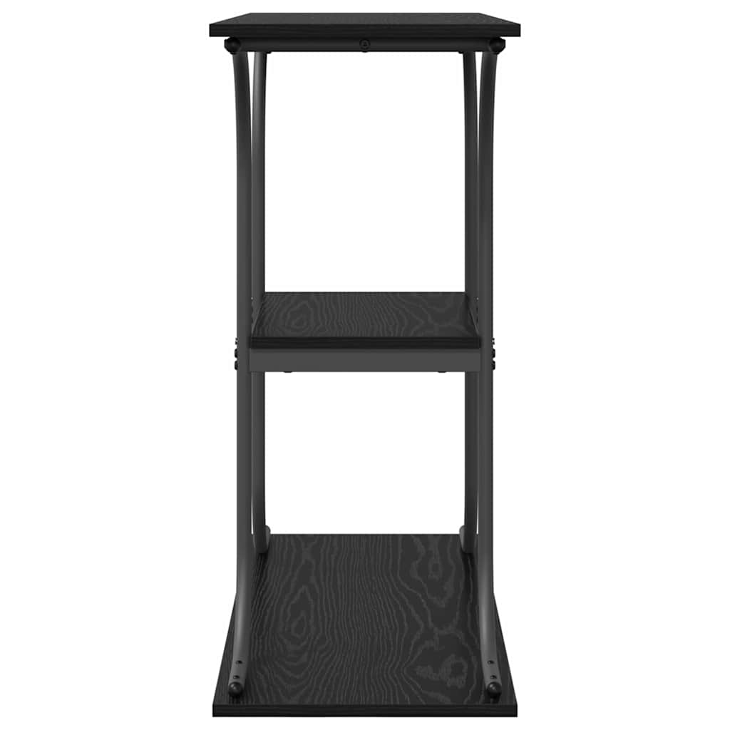 vidaXL Konsolentisch mit Regal Schwarz Eichen-Optik 101 x 35 x 80,5 cm