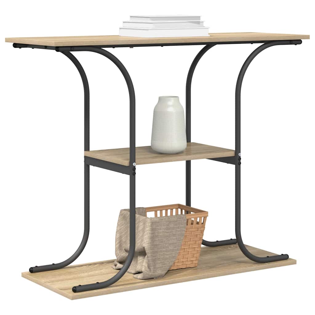 vidaXL Konsolentisch Sonoma-Eiche 101 x 35 x 80,5 cm Holzwerkstoff