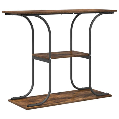 vidaXL Konsolentisch mit Regal Geräucherte Eiche 101 x 35 x 80,5 cm
