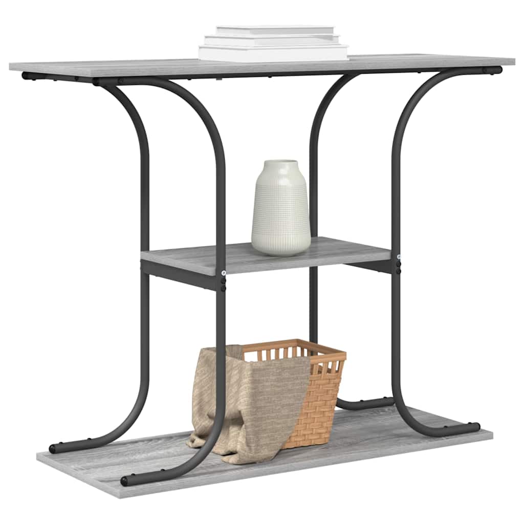 vidaXL Konsolentisch Graues Sonoma 101 x 35 x 80,5 cm Holzwerkstoff