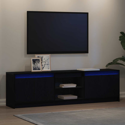 vidaXL TV-Einheiten 2 pcs Schwarz 180 x 34 x 50 cm Holzwerkstoff