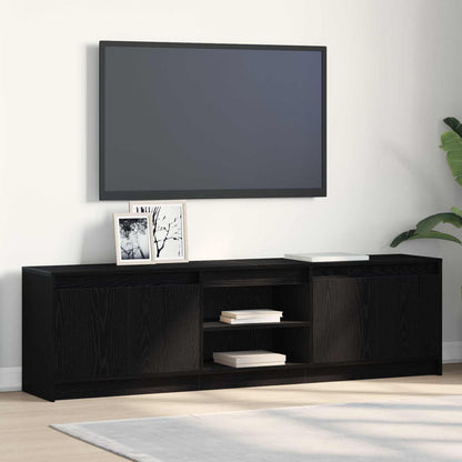 vidaXL TV-Einheiten 2 pcs Schwarz 180 x 34 x 50 cm Holzwerkstoff