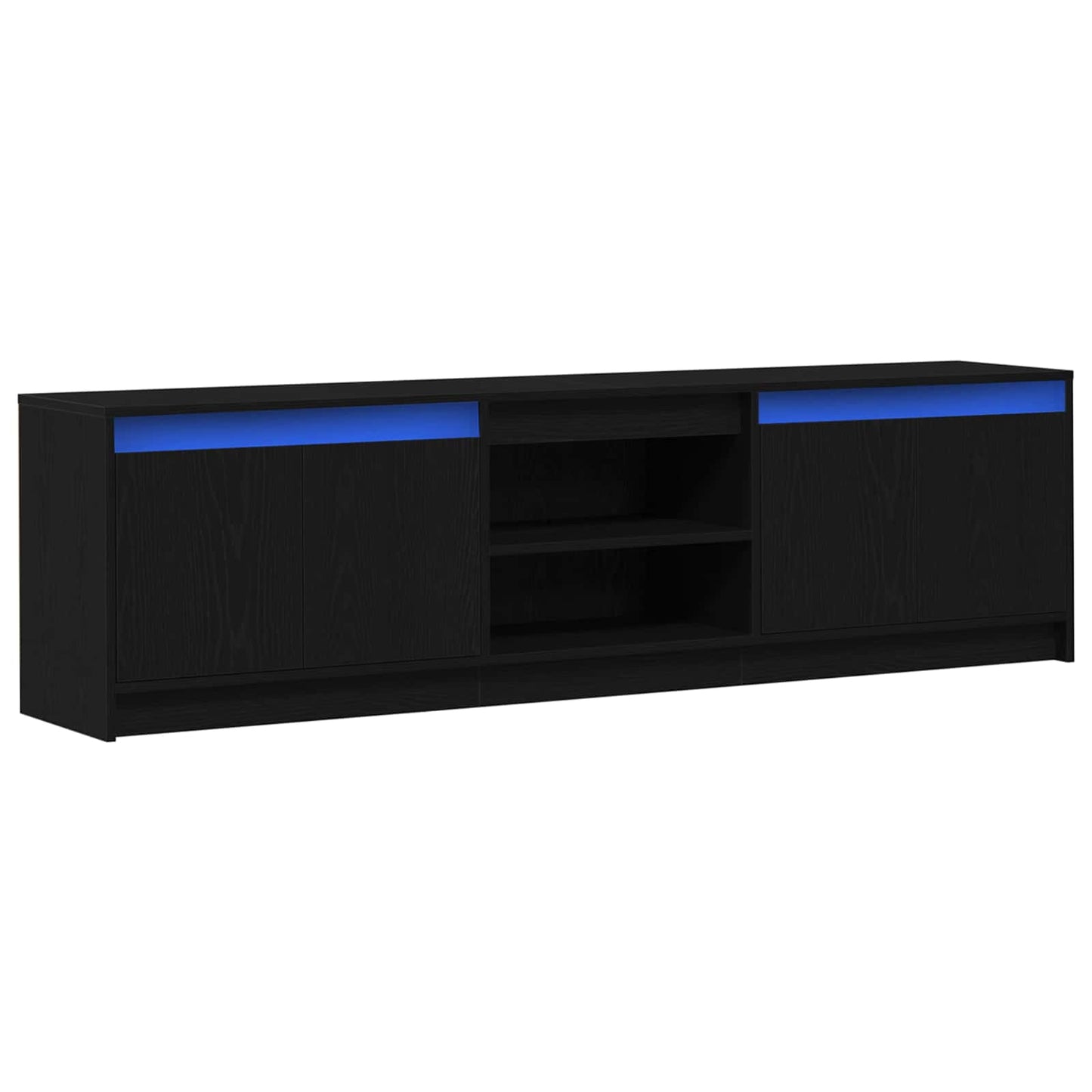 vidaXL TV-Einheiten 2 pcs Schwarz 180 x 34 x 50 cm Holzwerkstoff