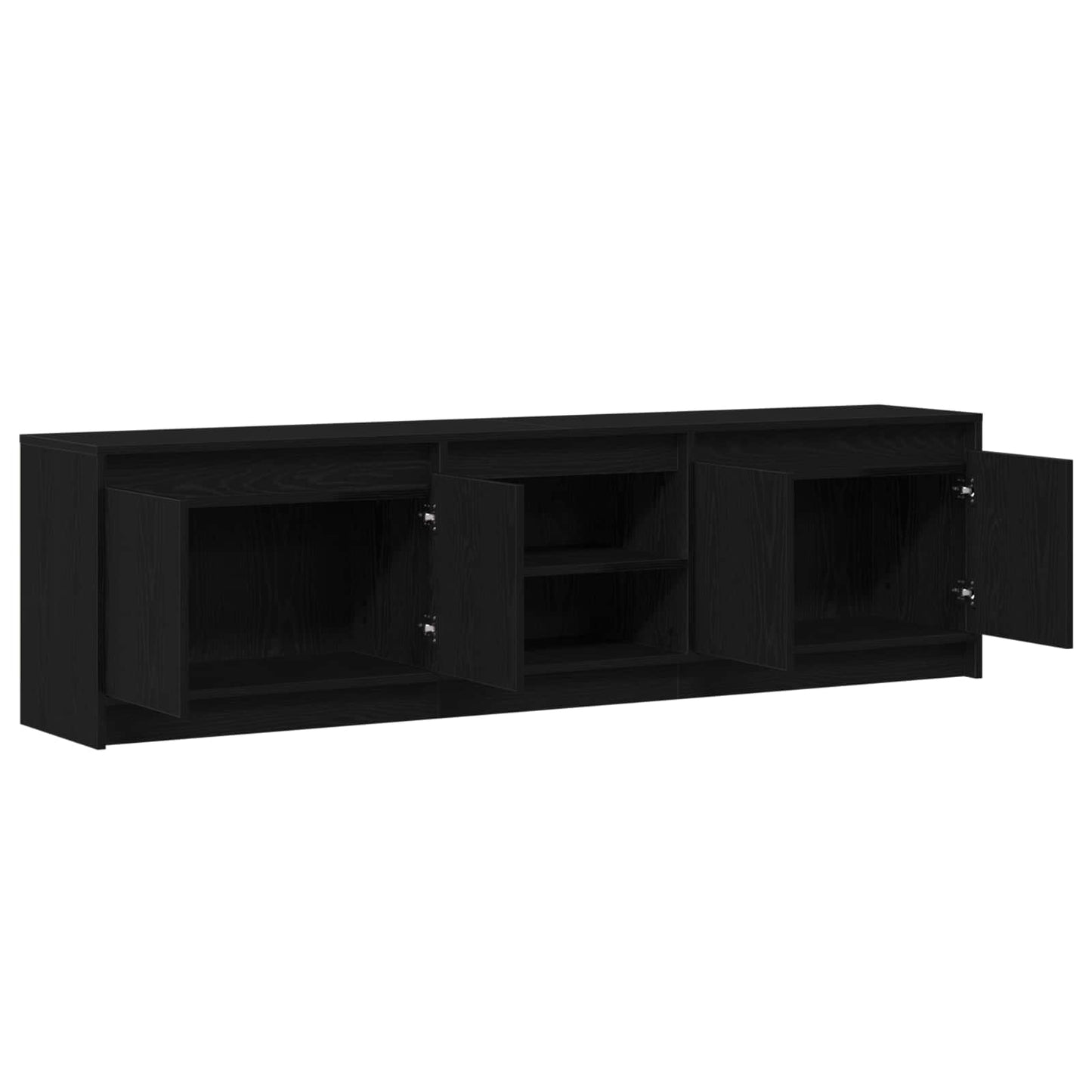 vidaXL TV-Einheiten 2 pcs Schwarz 180 x 34 x 50 cm Holzwerkstoff