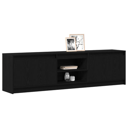 vidaXL TV-Einheiten 2 pcs Schwarz 180 x 34 x 50 cm Holzwerkstoff