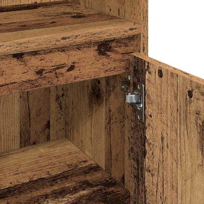 Badezimmermöbel-Set mit Regal 3 pcs Altholz Holzwerkstoff