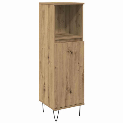 vidaXL Ensemble de meubles de salle de bain avec étagère 3 pcs Chêne artisanal Bois d'ingénierie