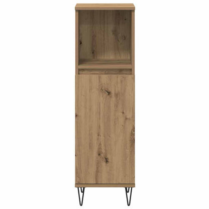 vidaXL Ensemble de meubles de salle de bain avec étagère 3 pcs Chêne artisanal Bois d'ingénierie