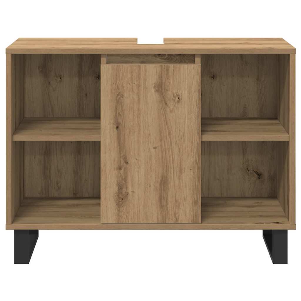 vidaXL Badezimmermöbel Set mit Speicher 3 pcs Braun Holzwerkstoff