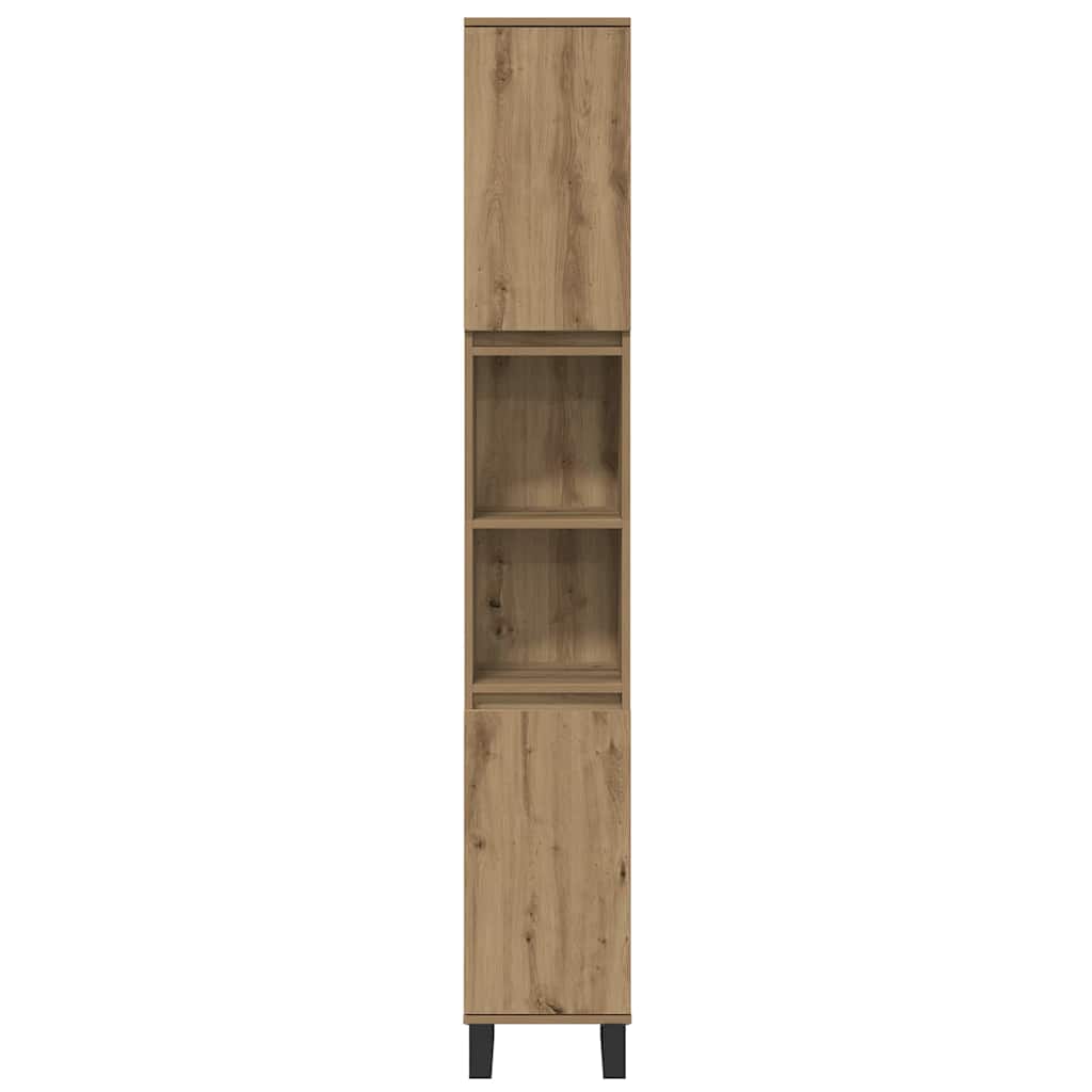 vidaXL Badezimmermöbel Set mit Speicher 3 pcs Braun Holzwerkstoff