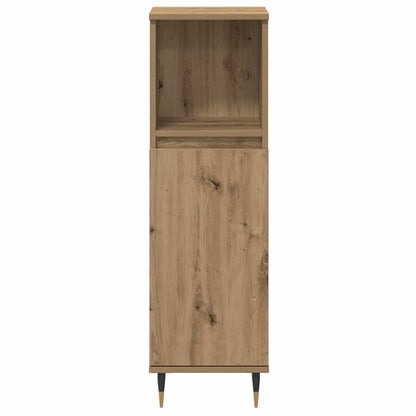 vidaXL Badezimmermöbel-Set mit Regal 3 pcs Artisan-Eiche Holzwerkstoff