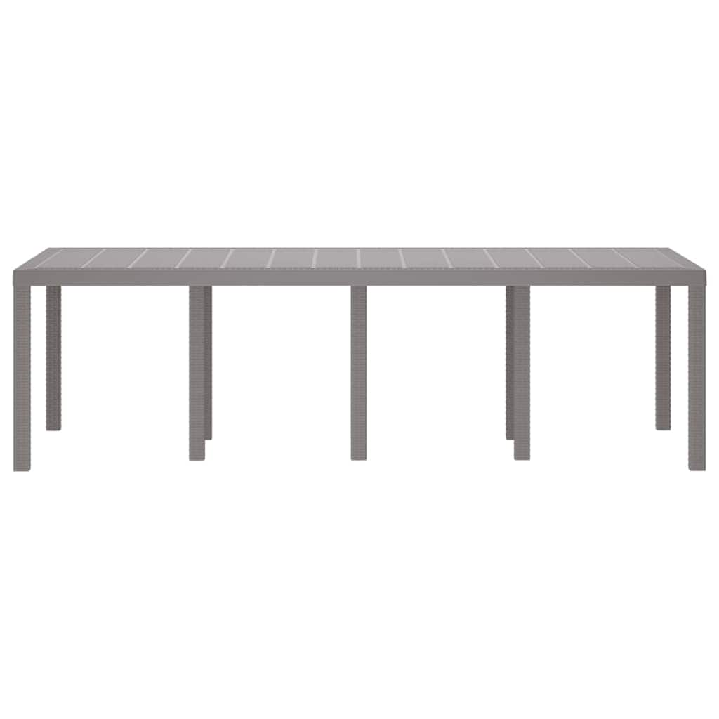 vidaXL Gartentisch Hellgrau 250 x 100 x 73 cm Poly-Rattan